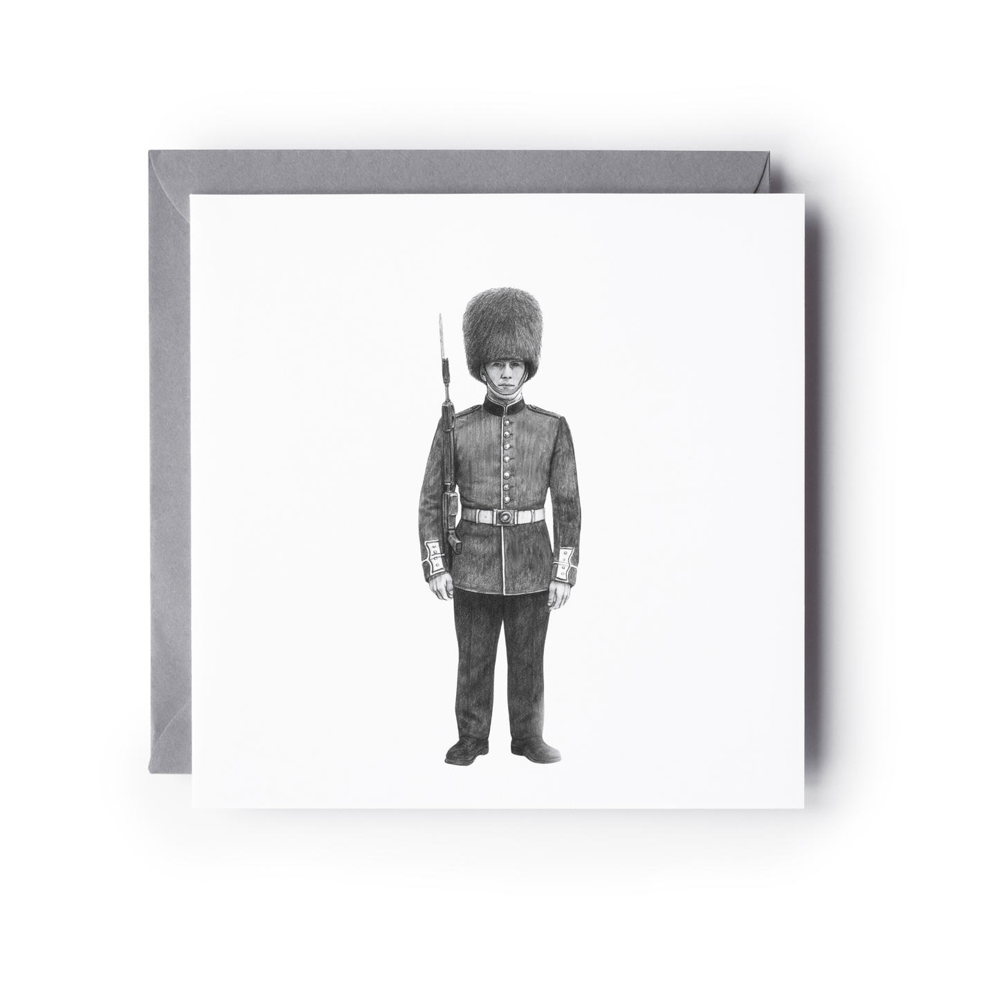 London Royal Guard Soldier – Hand-Drawn Greeting Card