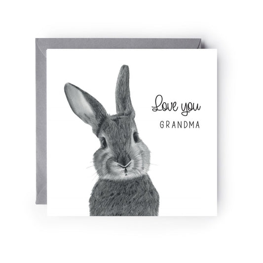 Love You Grandma Bunny Card