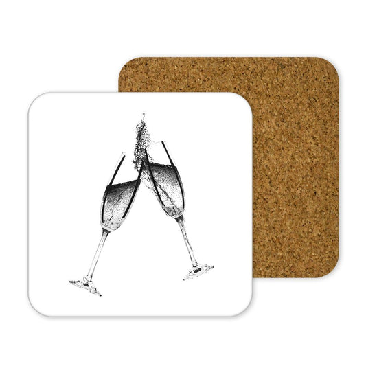 Cheers Champagne Celebration Drinks Coaster