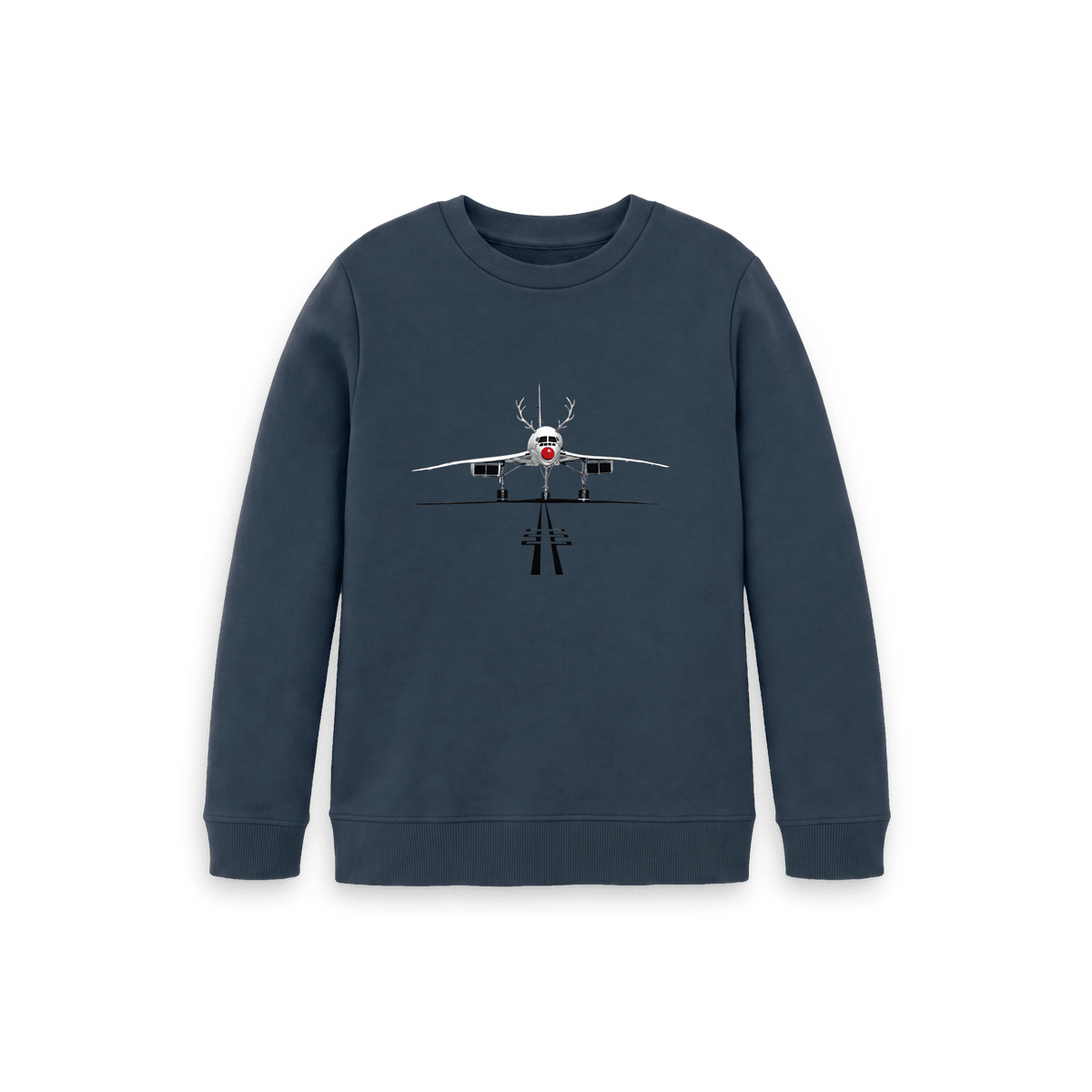 Navy Blue Printed Kids Jumper Front