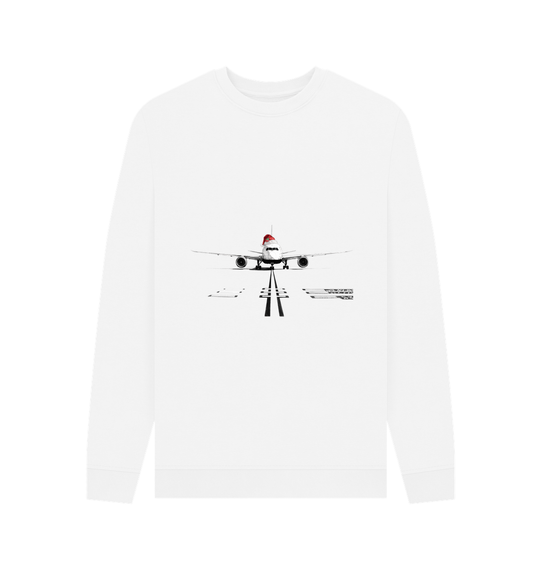 White Printed Sweater Front