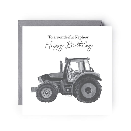 Happy Birthday Nephew Tractor Card