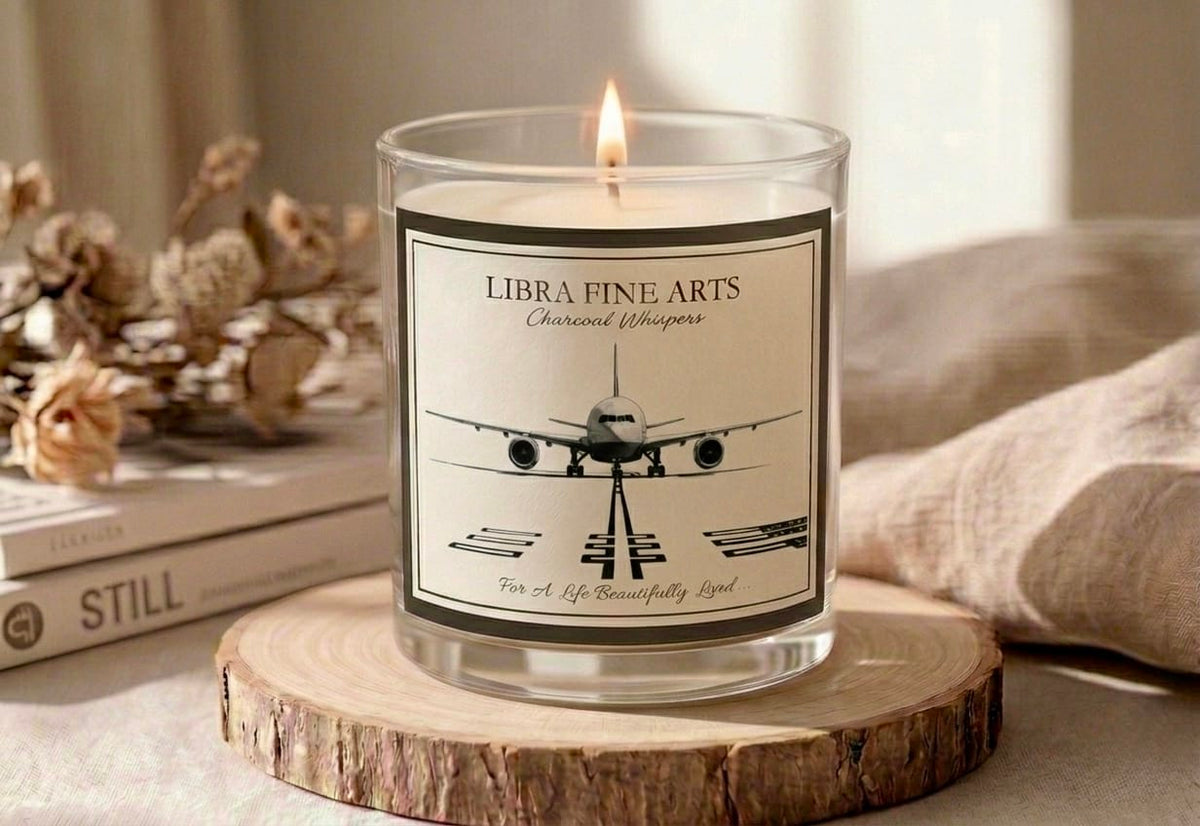 Charcoal Whispers Boeing 777 Aircraft Luxury Candle