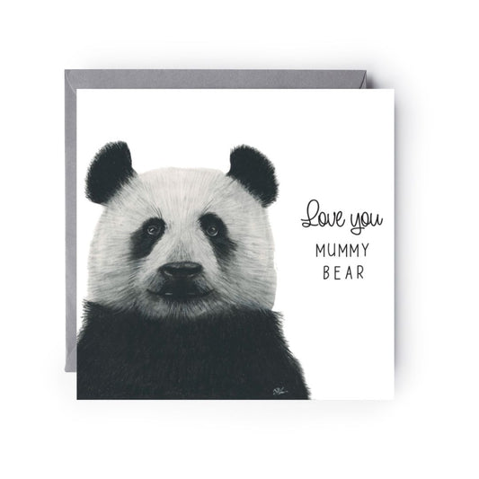 Love You Mama Bear Panda Card