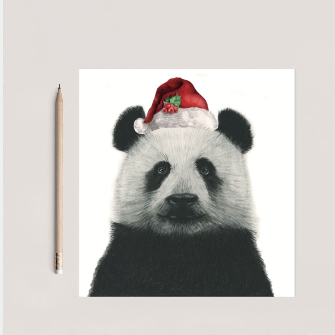 Panda Christmas Card From Libra Fine Arts