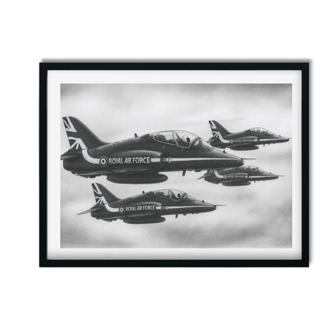 Hand-Drawn Red Arrows Print