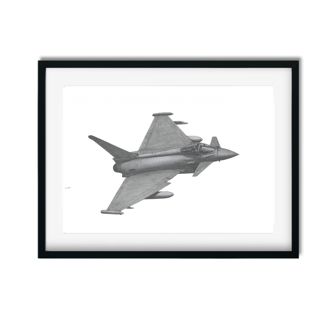 Hand-Drawn Eurofighter Typhoon Print