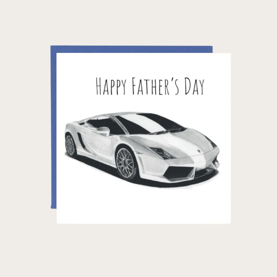 Father's Day Lamborghini Sports Car Card – A Unique Card for Classic Car Lovers