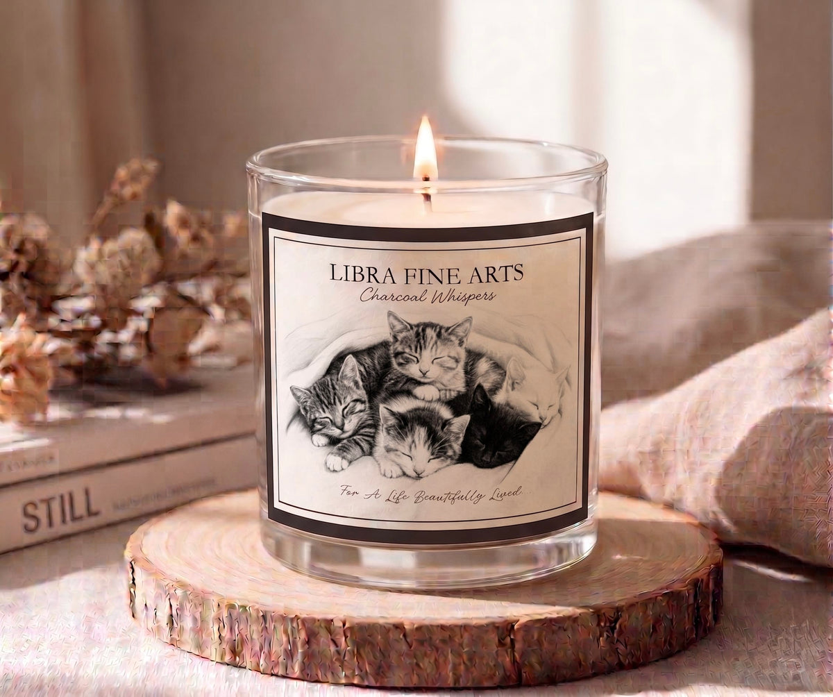 Charcoal Whispers Cats Luxury Candle