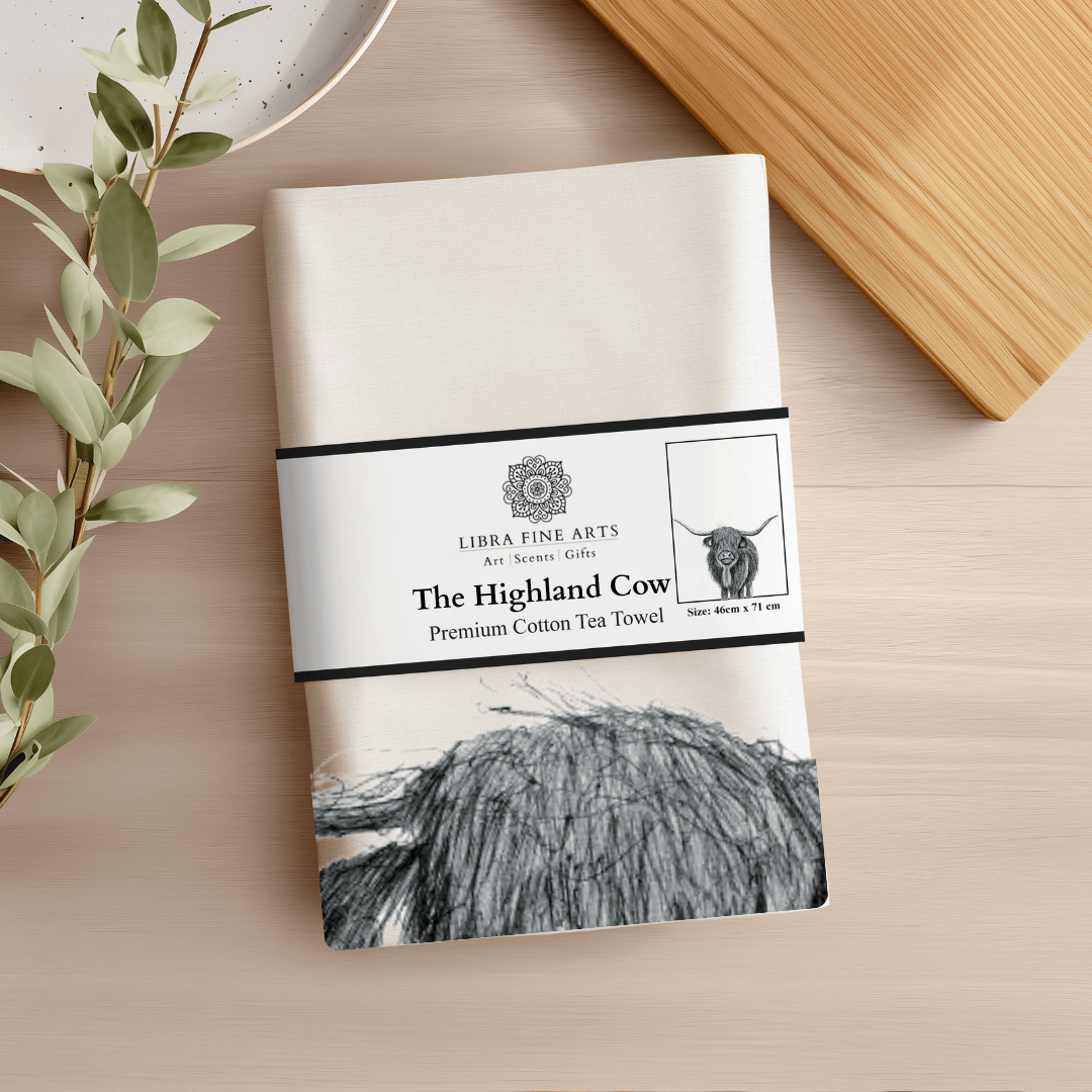 Highland Cow Tea Towel