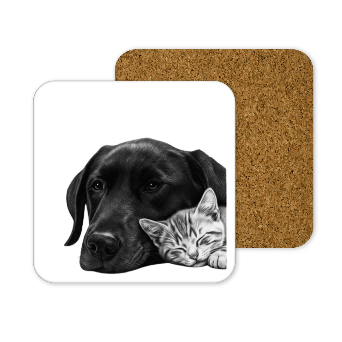 Best Friends Cat and Dog Drinks Coaster