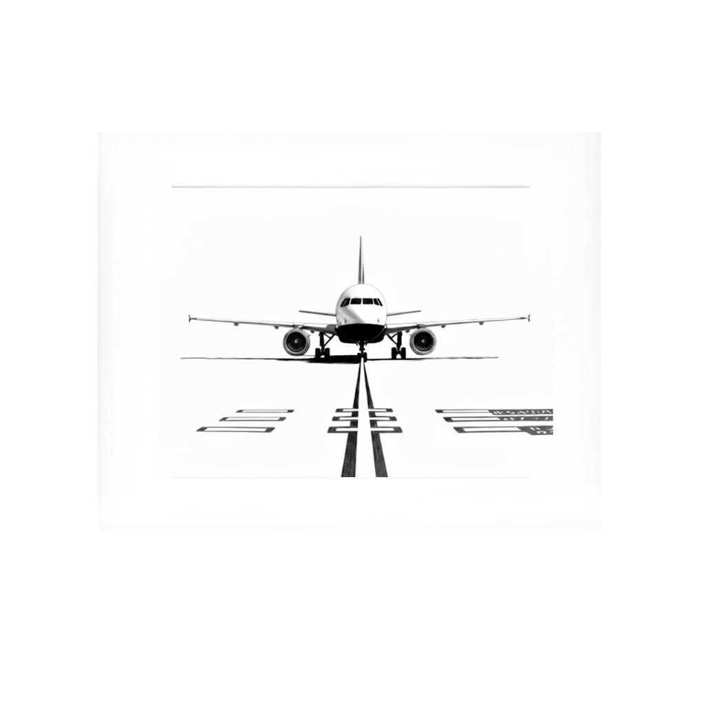 Airbus 319 Mounted Print