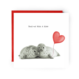 Seal-ed With A Kiss – Cute Seal Love Card