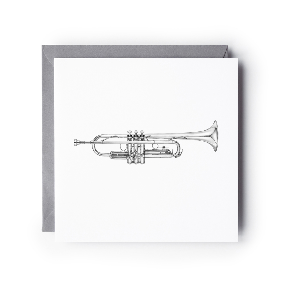 Trumpet Musical Instrument Greeting Card
