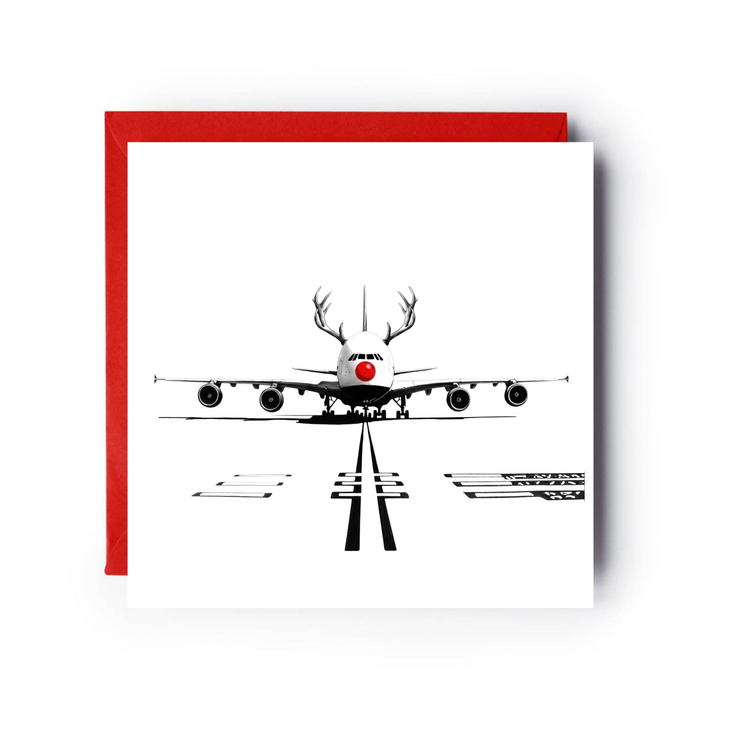 Airbus A380 Red Noses Christmas Card