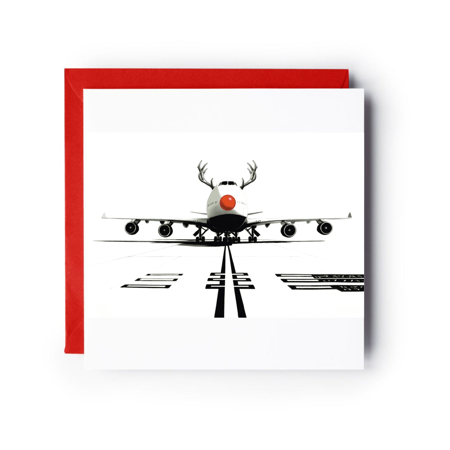 Airbus A320 Neo Red Noses Christmas Card