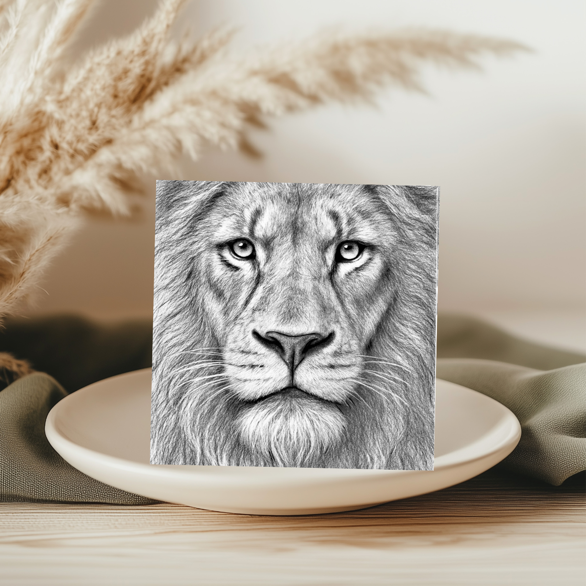 Rasallas the Lion Hand Drawn Greeting Card