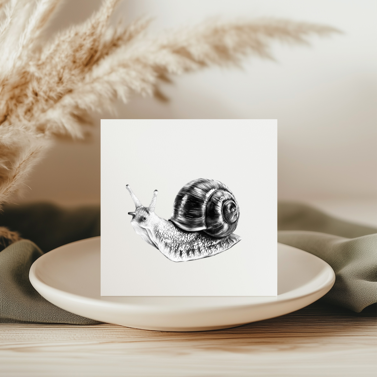 Snail Hand Drawn Greeting Card