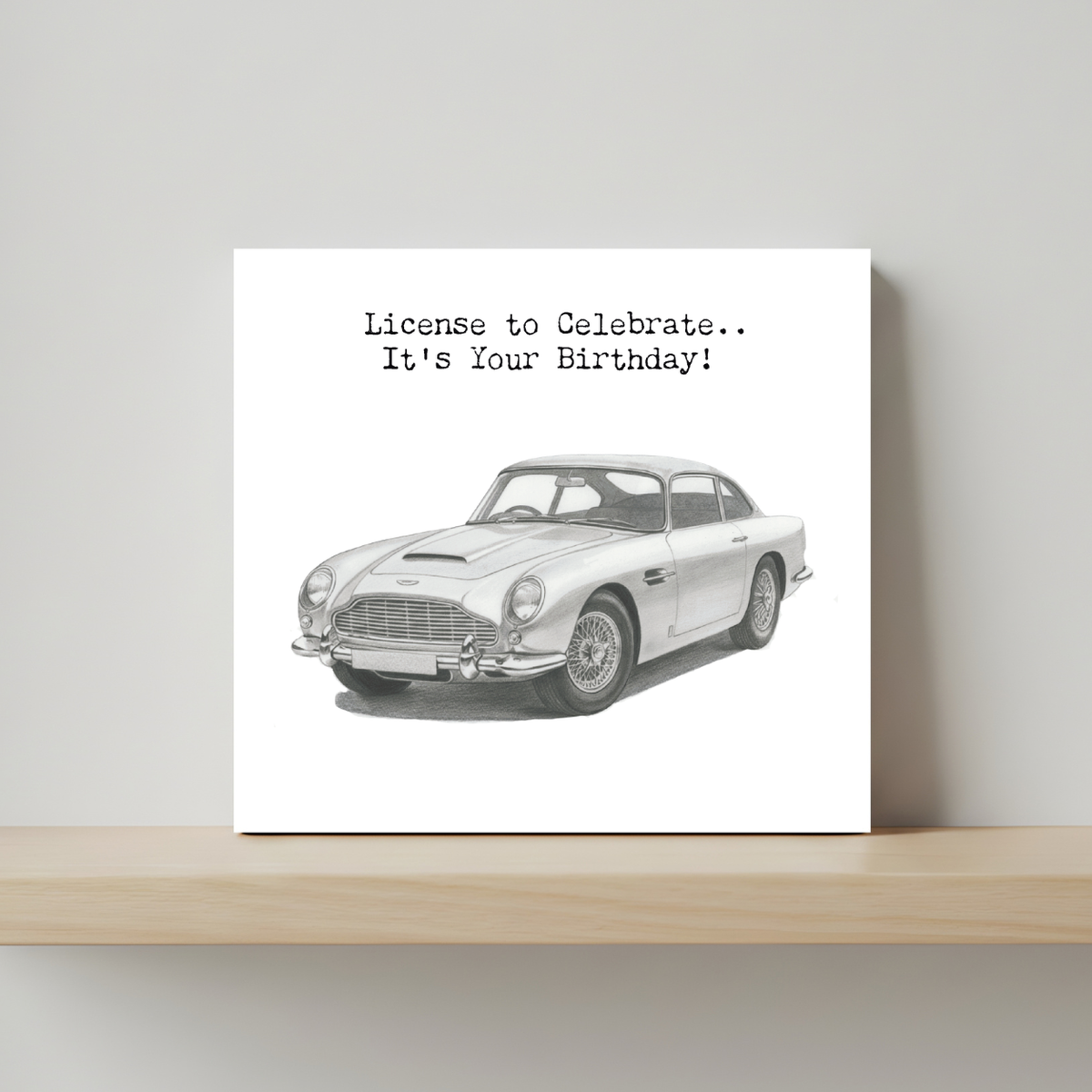 Aston Martin Birthday Card
