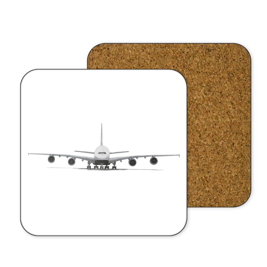 A380 Plane Drinks Coaster – Hand Drawn Aviation Gift