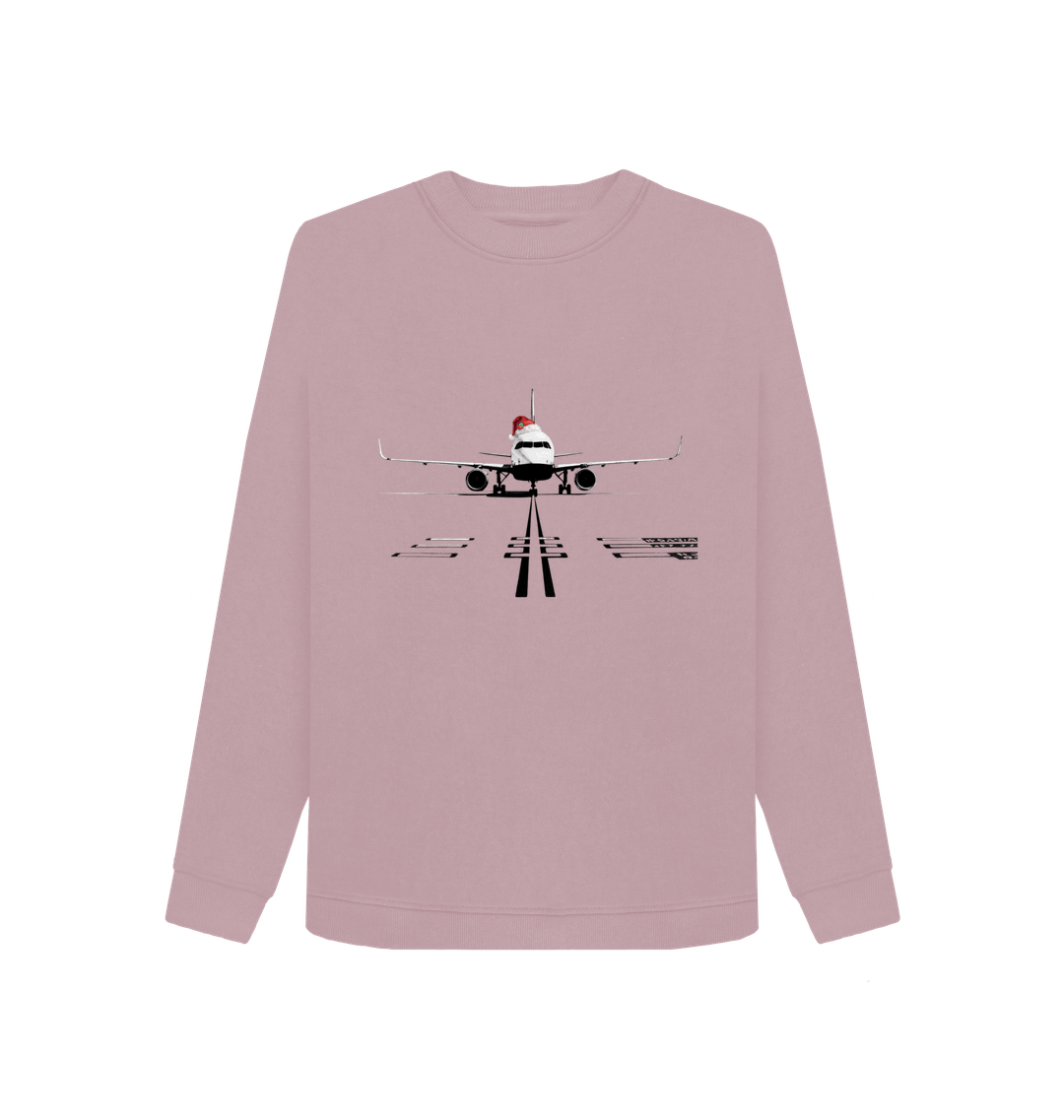 Mauve Printed Sweater Front