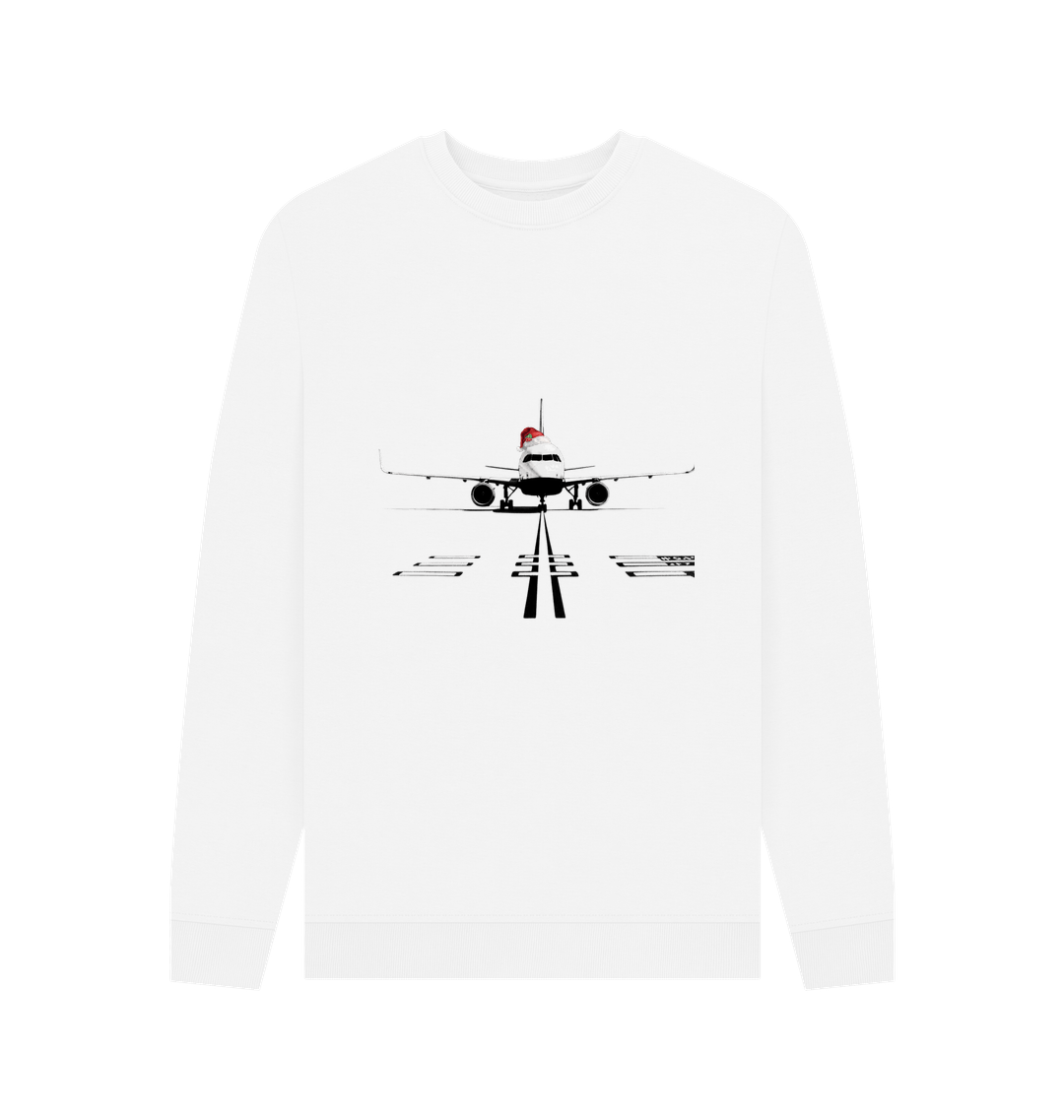 White Printed Sweater Front