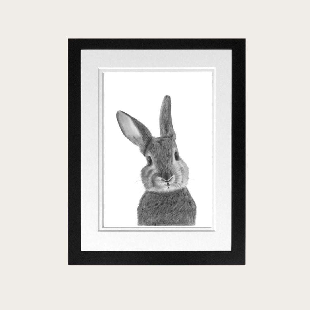 Bellatrix the Bunny Fine Art Print – Charming Hand-Drawn Wildlife Illustration
