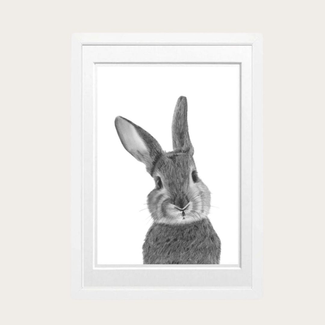 Bellatrix the Bunny Fine Art Print – Charming Hand-Drawn Wildlife Illustration
