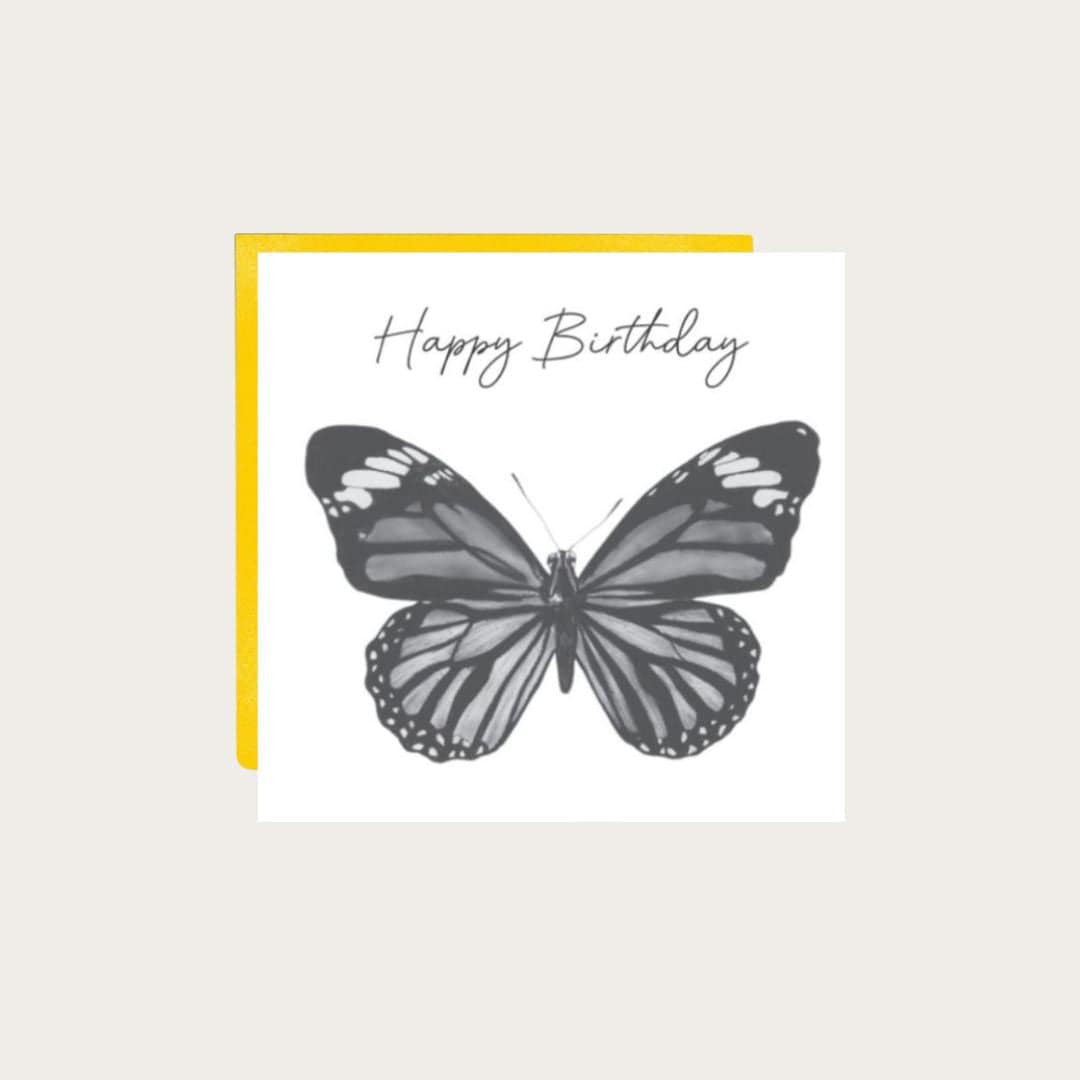 Butterfly Birthday Card Hand-Drawn by Lobra Fine Arts – A vibrant and intricate hand-drawn design featuring a stunning butterfly, perfect for celebrating a birthday with a touch of nature’s beauty