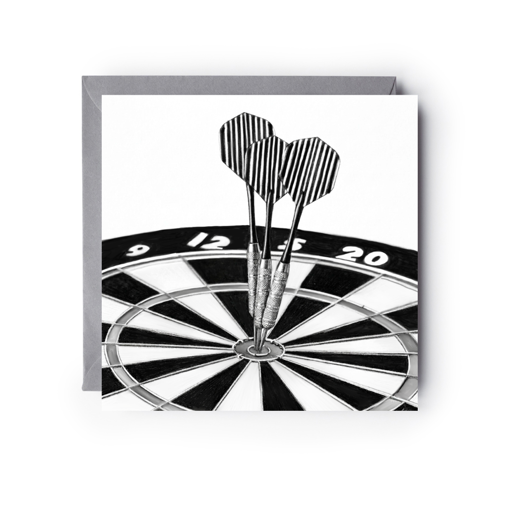 Darts greeting card