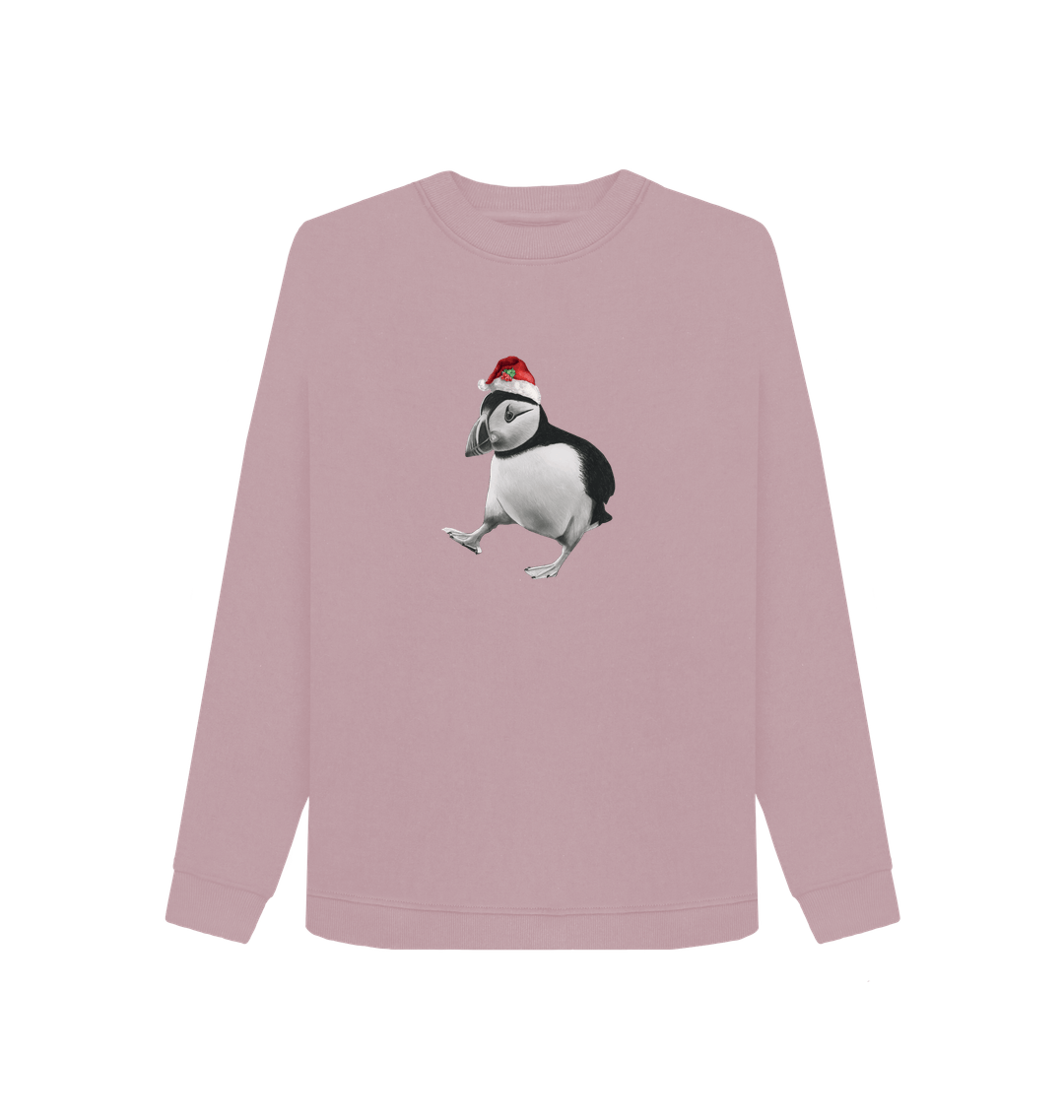 Mauve Printed Sweater Front