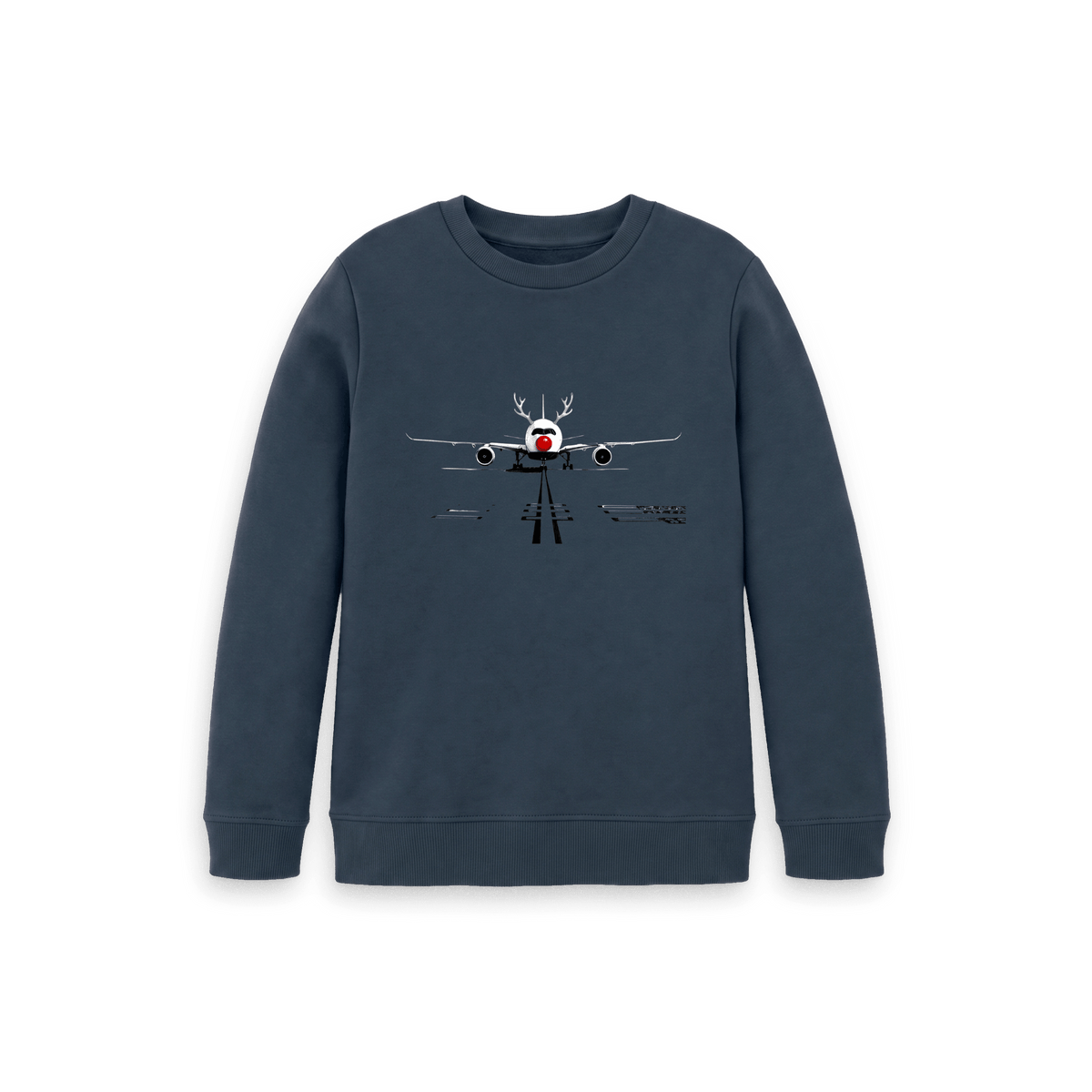Navy Blue Printed Kids Jumper Front