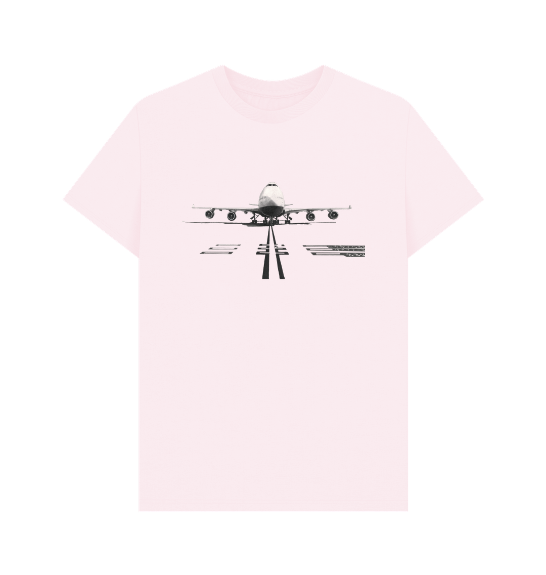Pink Men's Boeing 747 Aircraft Organic Tee Shirt
