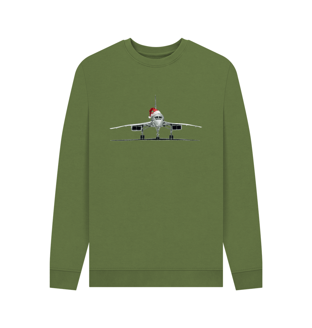 Khaki Printed Sweater Front