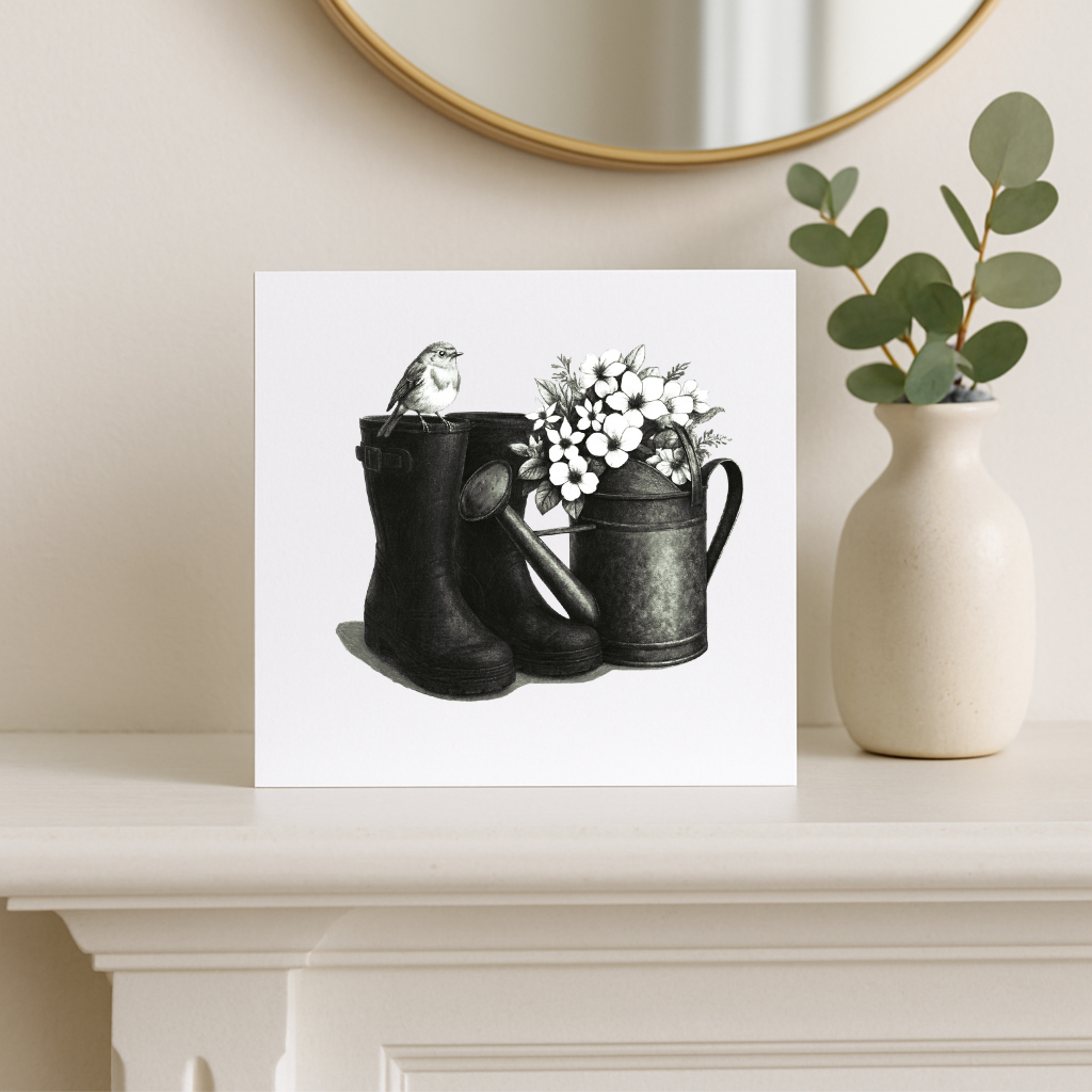 Gardening greeting card