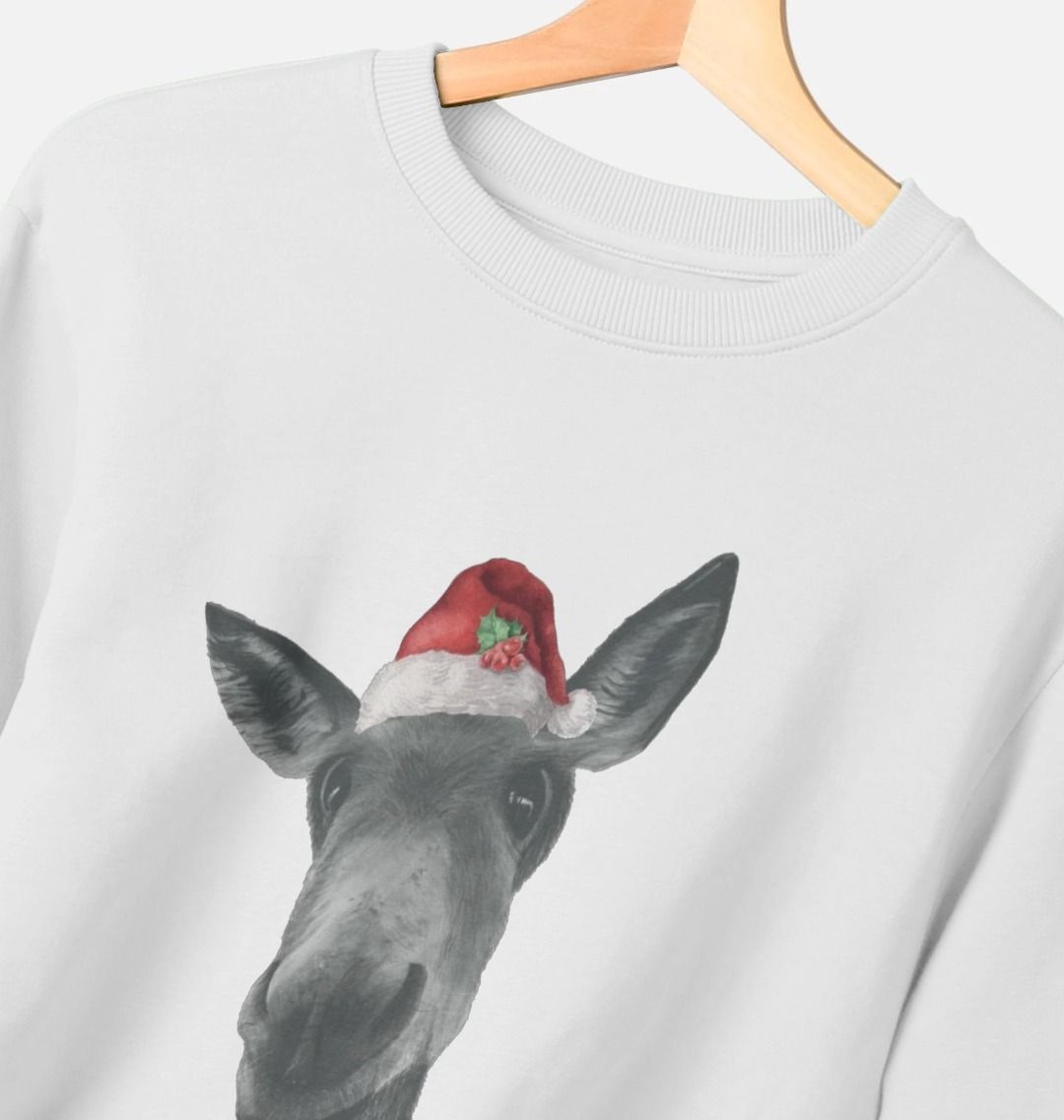 Men's Crew Neck Festive Donkey Sweater Certified Organic Cotton
