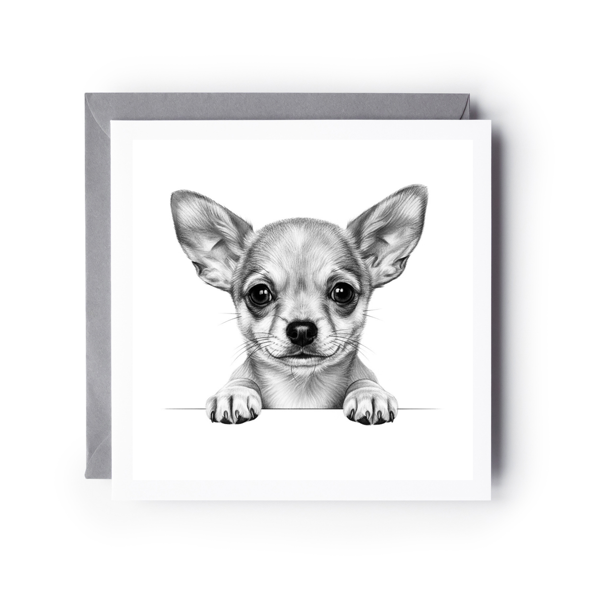 Peeking Chihuahua Greeting Card