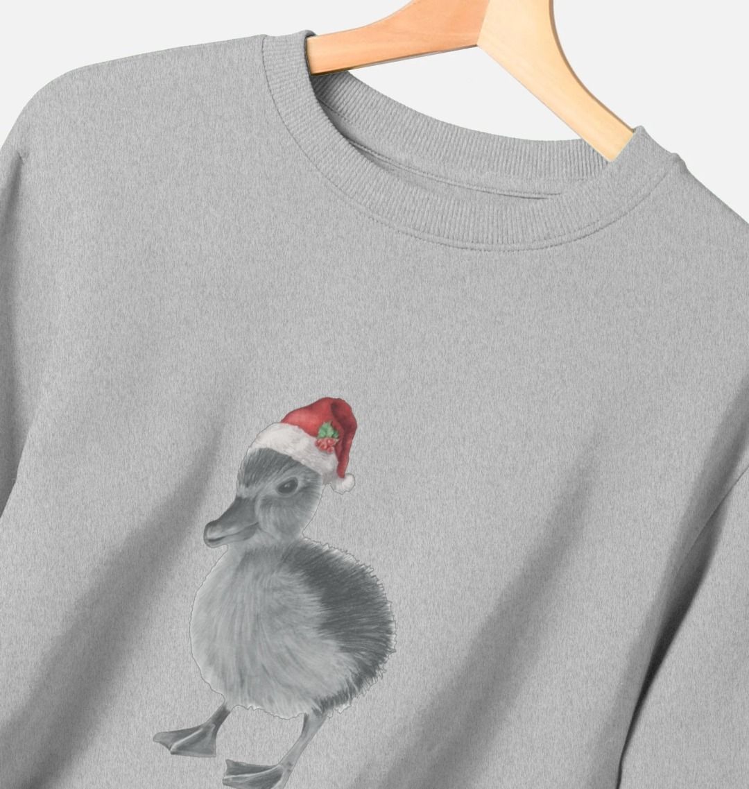 Women's Crew Neck Festive Duckling Sweater Certified Organic Cotton