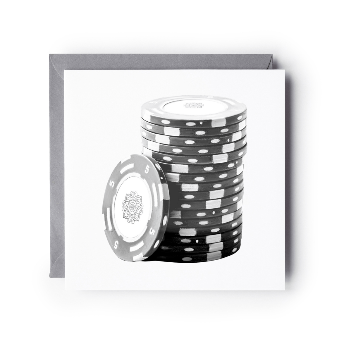 Casino Chips Greeting Card