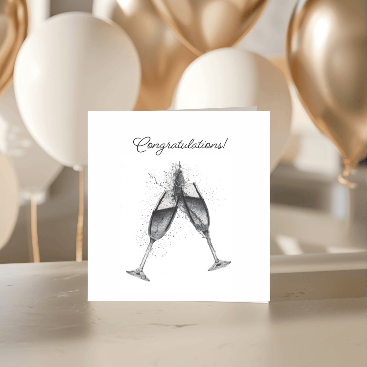 Congratulations Greeting Card | Elegant Celebration Art