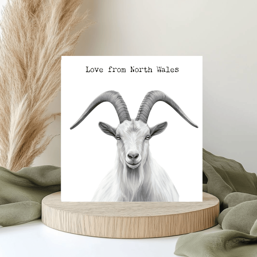 With Love From North Wales –Orme Goat Greeting Card