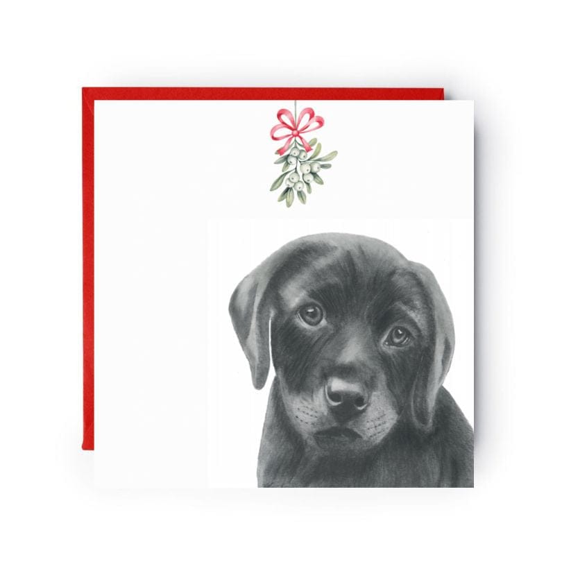 Christmas Labrador Greeting Card – Festive Paws & Warm Wishes