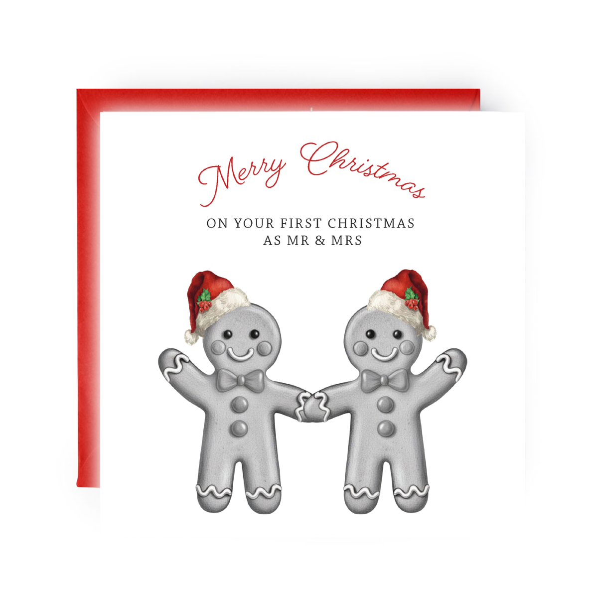 Mr and Mrs Gingerbread Christmas Card