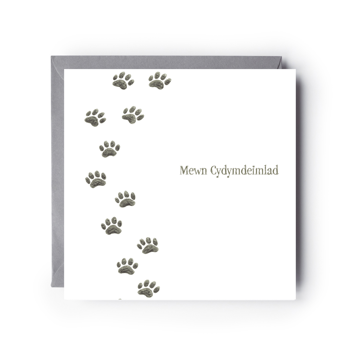 Welsh Pet Print Sympathy Card