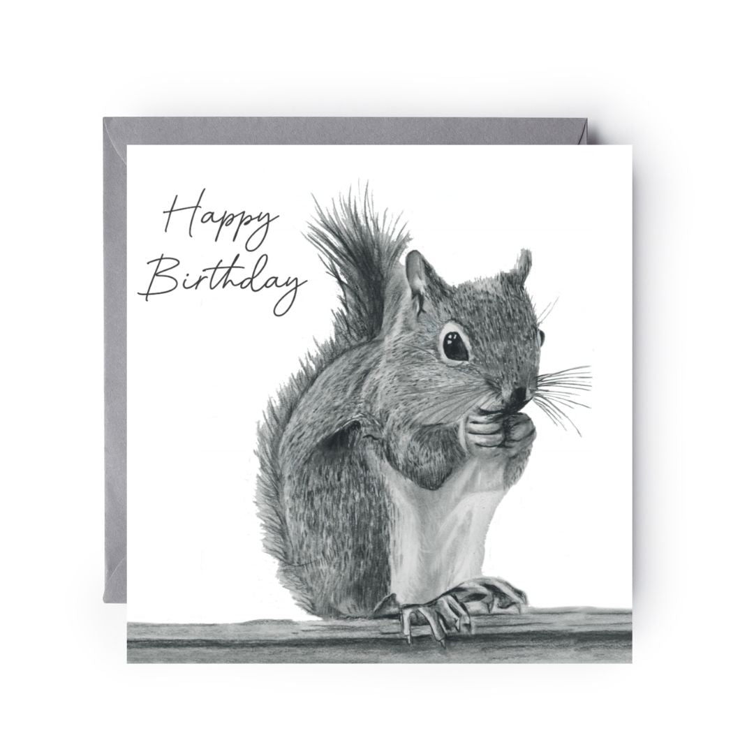 Happy Birthday Squirrel Card