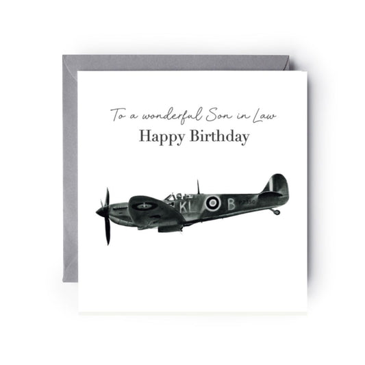 Happy Birthday To A Wonderful Son In Law Spitfire Card