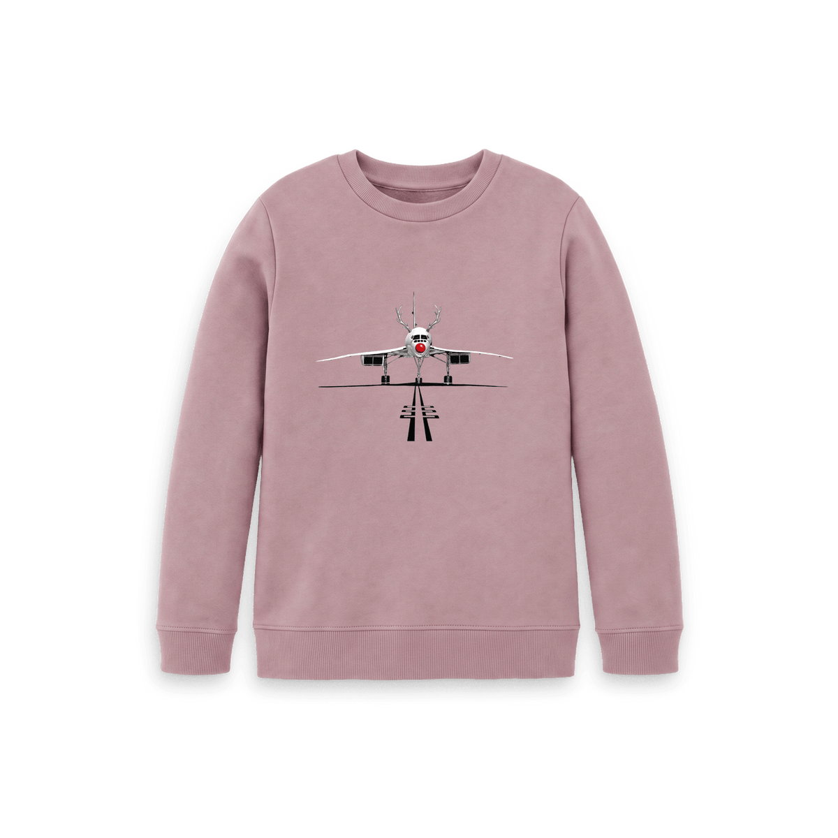 Mauve Printed Kids Jumper Front