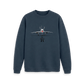 Navy Blue Printed Sweater Front