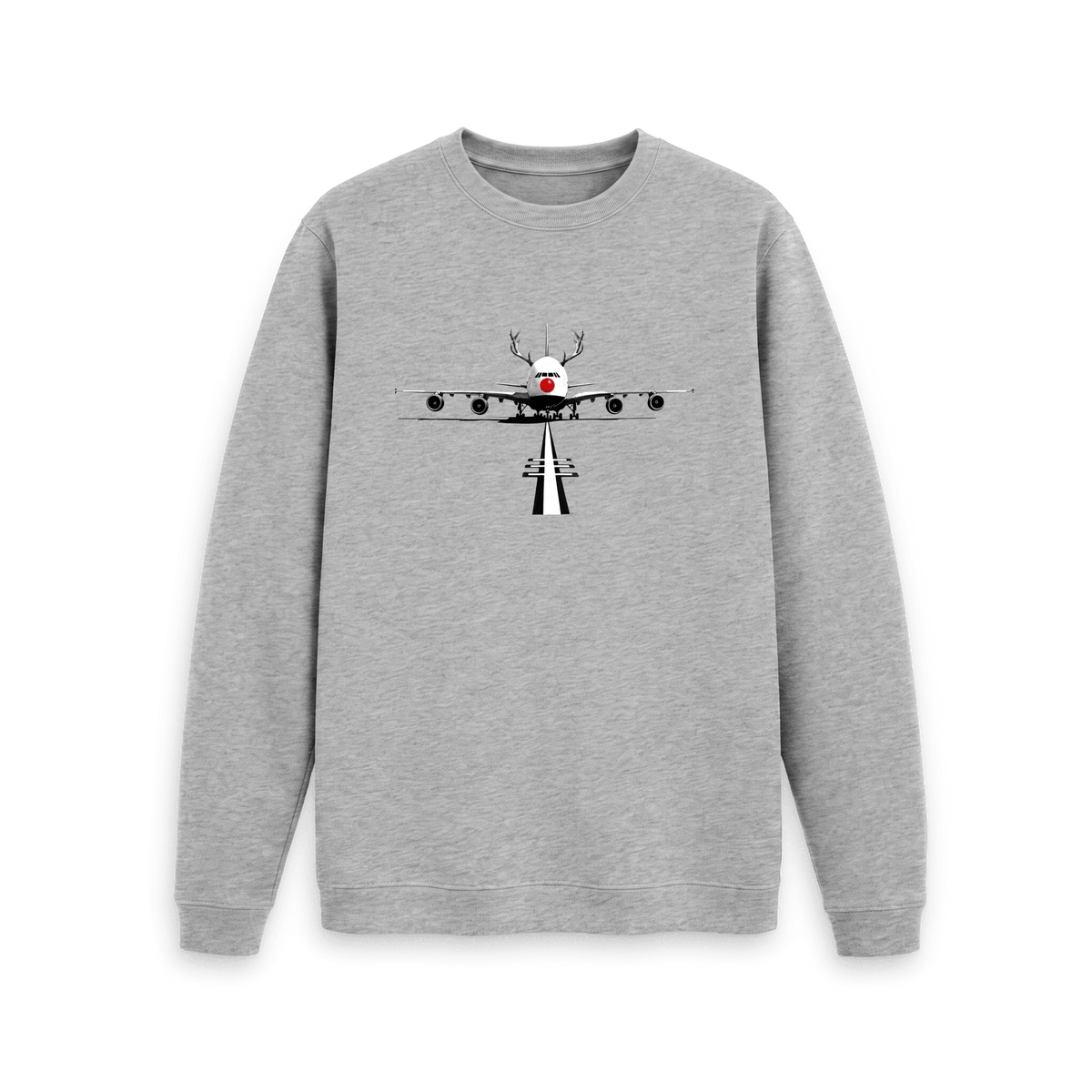 Light Heather Printed Sweater Front