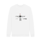 White Men's Crew Neck Festive 747 Aircraft Sweater Certified Organic Cotton